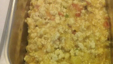 Frango moído com requeijão