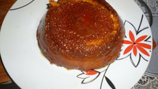 Pudim de pão feito no micro-ondas