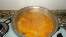 Feijão caipira com abóbora