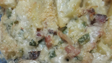 Batata assada com bacon