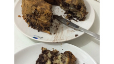 Bolo de banana com chocolate