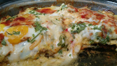 Bolo de carne com creme de milho