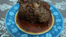 Lagarto ao molho de laranja