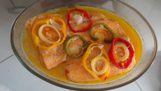 Salmão de forno do Tio