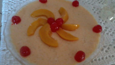 Creme gelado de pêssego
