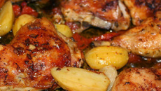 Frango assado no forno