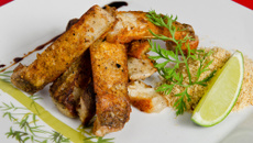 Assado de costeleta de tambaqui