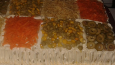 Bolo salgado de pão de forma