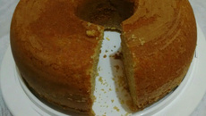 Bolo de fubá com aveia