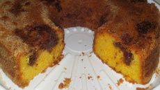 Bolo de fubá com milho