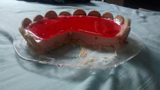Torta de mousse de morango