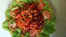 Refogado de cenoura beterraba e milho