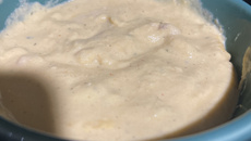 Creme de palmito com alho-poró e frango