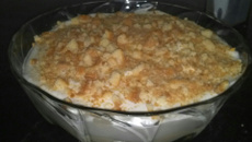 Pavê 3 cores de bolacha champagne