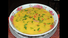 Caldo cremoso de batata-doce