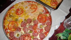 Pizza fina saborosa