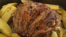 Carne assada ao chimichurri