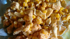 Macarrão cremoso com frango