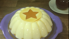 Flan de baunilha com calda