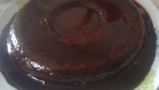 Pudim de chocolate de micro-ondas