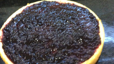 Torta de cheesecake de amoras