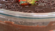 Bombom aberto de morango