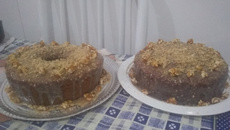 Bolo de paçoca com iogurte