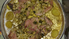 Bisteca assada na cerveja e batata