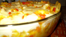 Macarronada ao molho cremoso de legumes