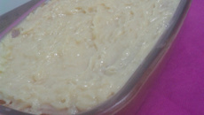 Bolo de laranja com cobertura de coco