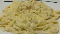 Massa carbonara suave