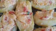 Batata recheada ao forno