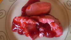 Sobremesa refrescante de morangos da Lú