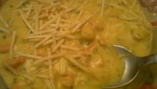 Creme de camarão à moda Thiago