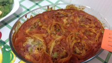 Ninho recheado ao forno