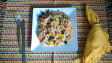 Arroz integral colorido
