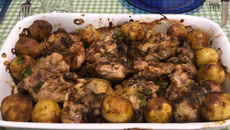 Frango ao forno na mostarda