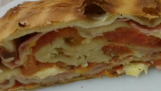 Enrolado de presunto e queijo