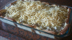 Torta de carne com pão de forma