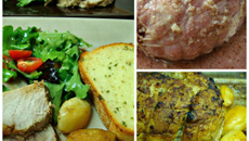 Lombo de porco assado com batatas