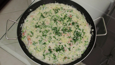 Risoto de Abobrinha com Lombo defumado