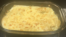 Macarrão gratinado ao molho branco