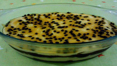 Torta de bolacha de maracujá