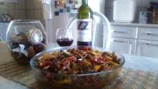 Antepasto de berinjela com funghi