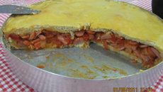 Cachorro quente de forno