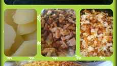 Batatas com bacon ao forno