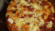 Pão sabor pizza de liquidificador