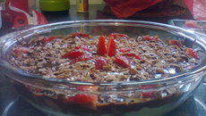 Delícia de morango com chocolate