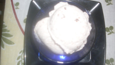 Sorvete caseiro de flocos de Simone