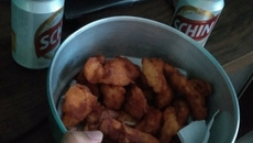 Delícia de frango ao molho âmbar (petisco)